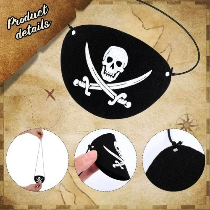 İthal Vinleks Deri Korsan Göz Bandı