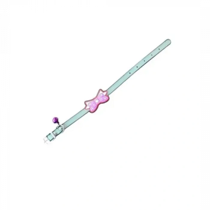 Kurdeleli ve Zilli Silikon Kedi Tasması