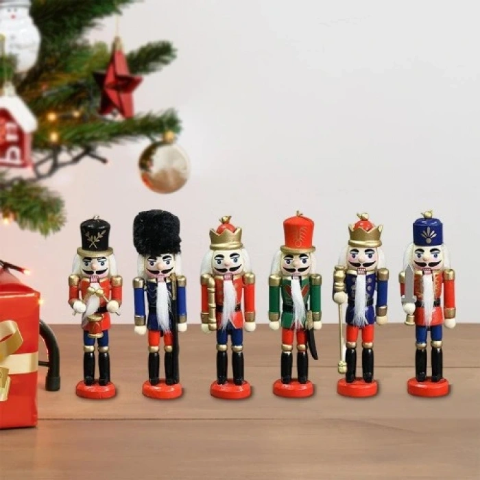 Kurşun Asker Ahşap Dekoratif Set 6lı, 13 cm