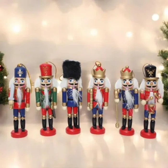 Kurşun Asker Ahşap Dekoratif Set 6lı, 13 cm