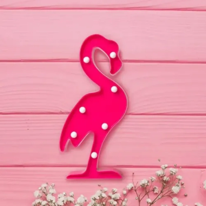 Led Işıklı Flamingo Gece Lambası