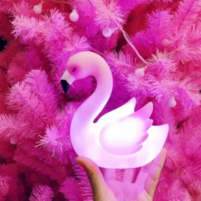 Led Işıklı Flamingo Masa Lambası