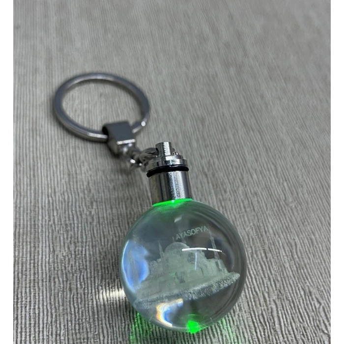 Ledli Ayasofya Tasarımı Kristal Anahtarlık Alk3803