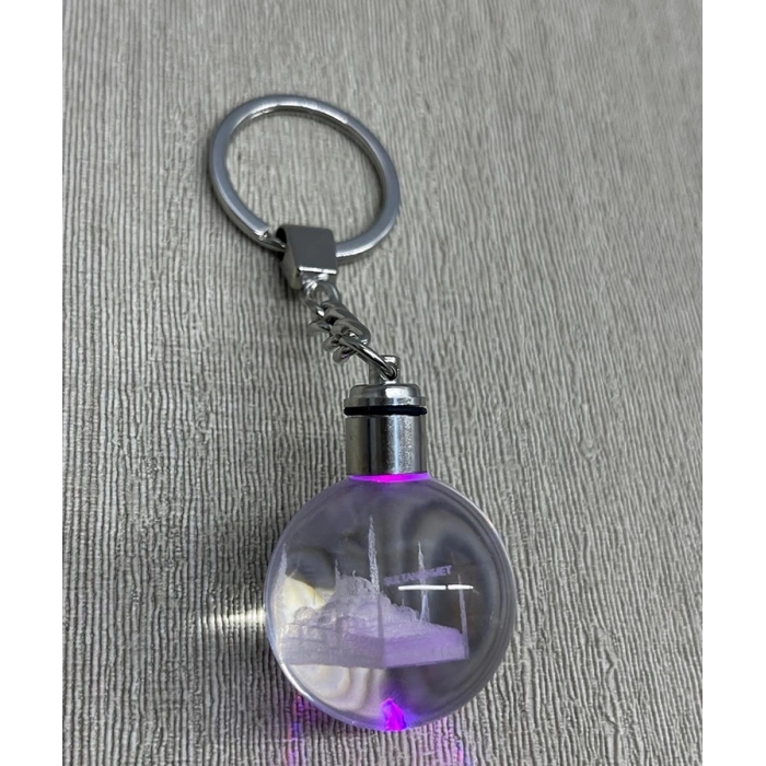 Ledli Sultanahmet Tasarımı Kristal Anahtarlık Alk3804