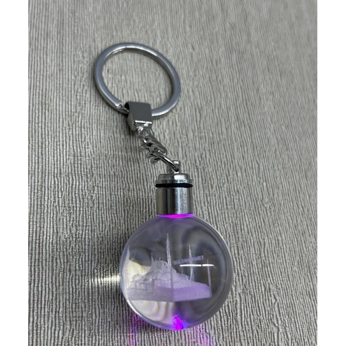 Ledli Sultanahmet Tasarımı Kristal Anahtarlık Alk3804