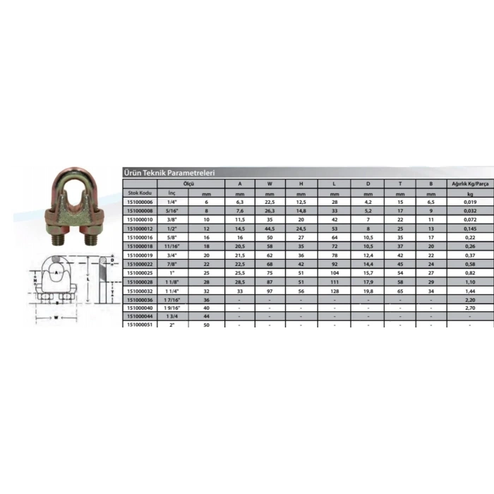 M10 Klemens ( 5 Adet )