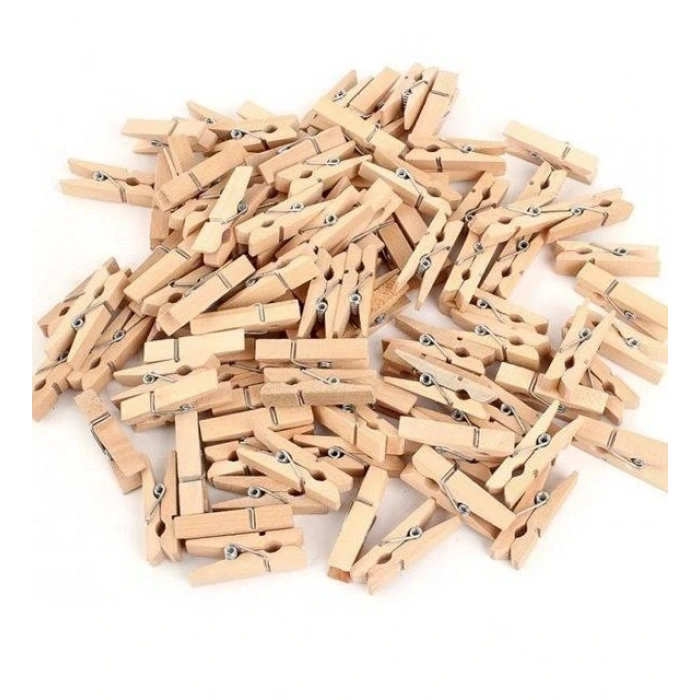 Mandal Mini Ahşap Mandal (10 Adet)