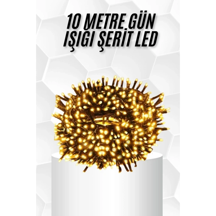 Mey İthalat® 10 Metre Led Işık Gün Işığı Her Ortama Uygun Ampüllü