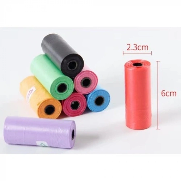 Mey İthalat® 12 li Köpek Dışkı Poşet Düz Renkli Set