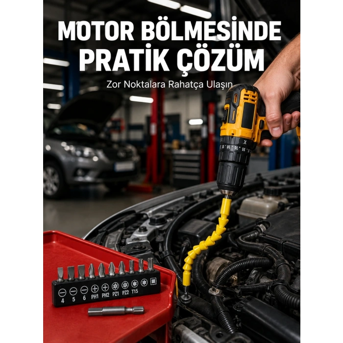 Mey İthalat® 12 Parça Vidalama Uç Seti Akrobat Tasarım Dayanıklı Metal Yeni Nesil