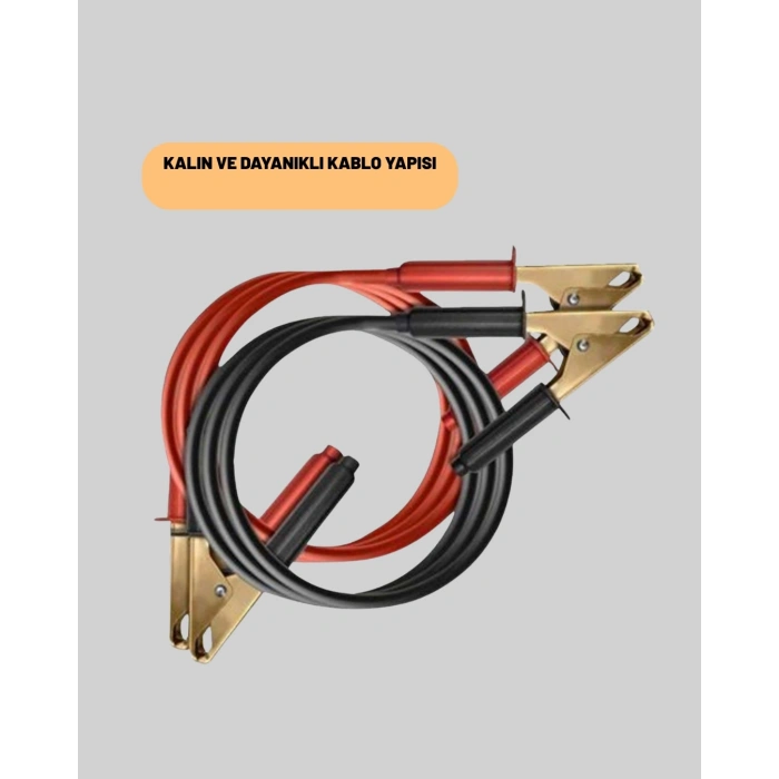 Mey İthalat® 1200 Amper Akü Takviye Kablosu 2 Metre Bakır Uçlu