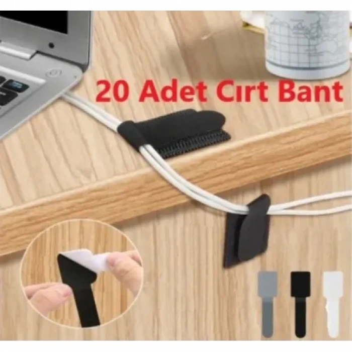 Mey İthalat® 20 Adet Kendinden Yapışkanlı Cırt Cırtlı Bant