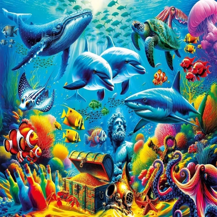 Mey İthalat® 20825 PUZZLE 1000 Treasure Under the Sea