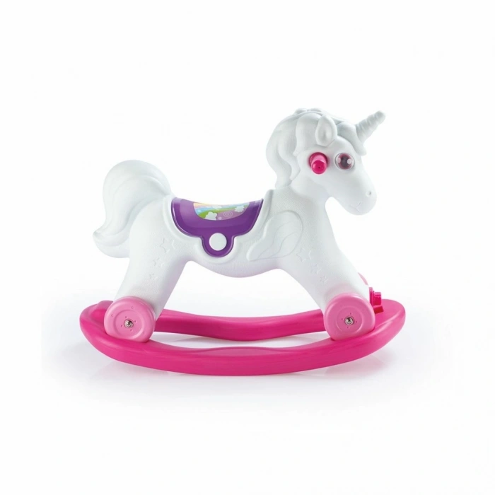 Mey İthalat® 2509 Tekerlekli Unicorn Sallanan At -Dolu