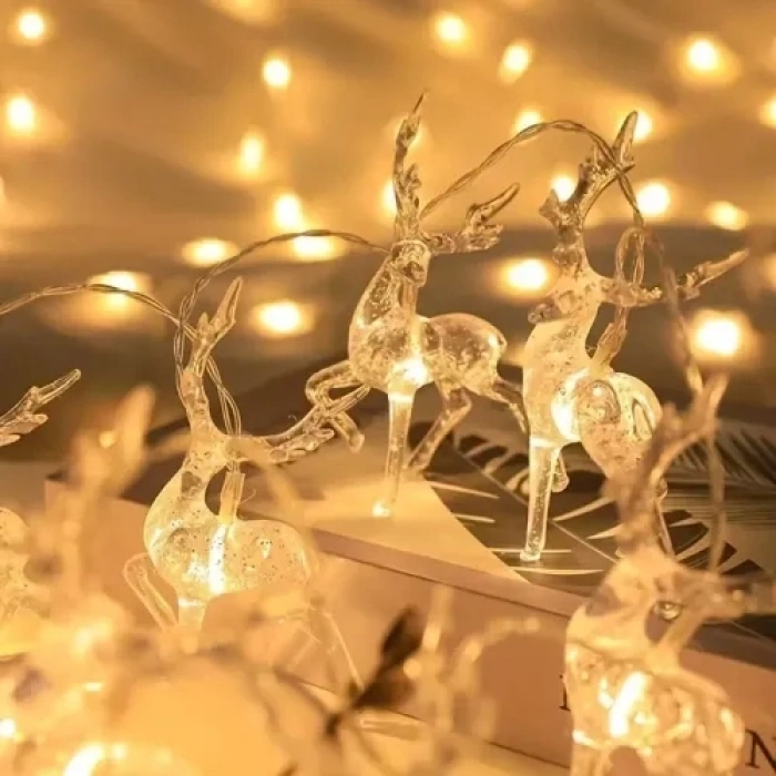 Mey İthalat® 2m 10lu Geyikli İp LED Işık