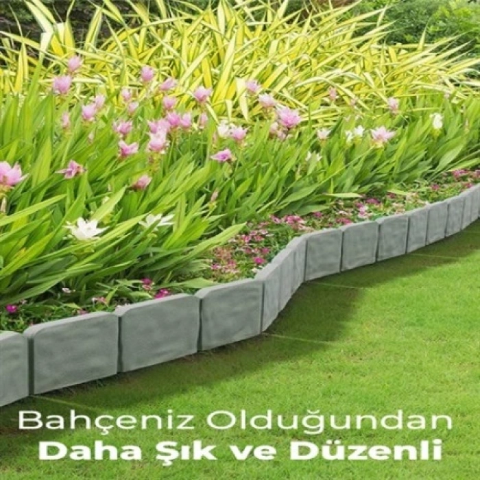 Mey İthalat® 3LÜ TAŞ GÖRÜNÜMLÜ BAHÇE ÇİTİ