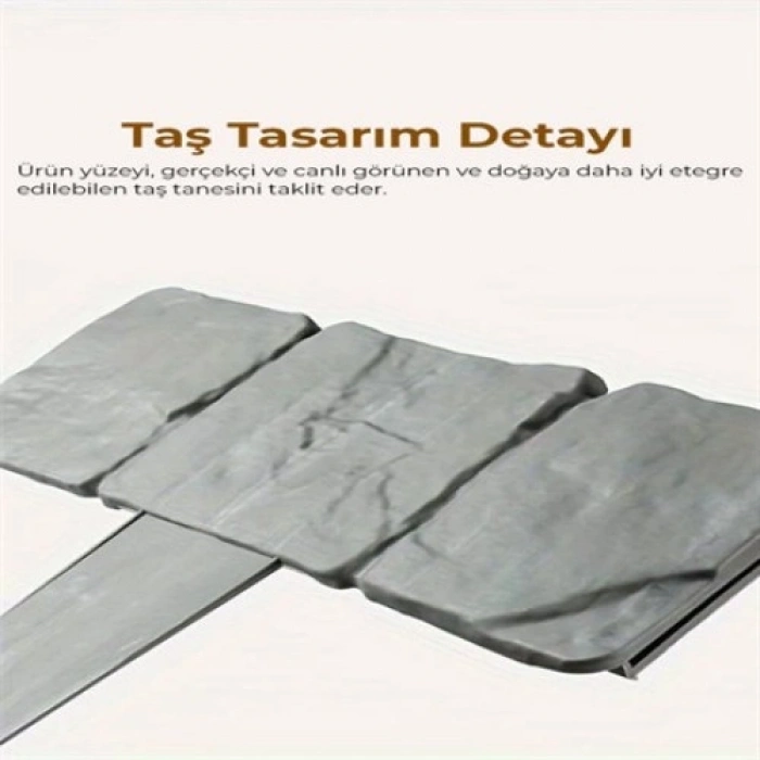 Mey İthalat® 3LÜ TAŞ GÖRÜNÜMLÜ BAHÇE ÇİTİ