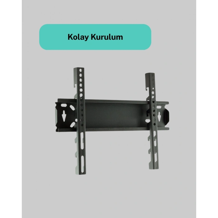 Mey İthalat® 32-55 İnç Uyumlu 40 Kg Taşıma Kapatiseli Televizyon Duvar Asma Aparatı