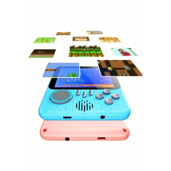 Mey İthalat® 3.5 İnç Mini Atari Taşınabilir Oyun Konsolu 666 Adet Retro Oyun Yeni Nesil