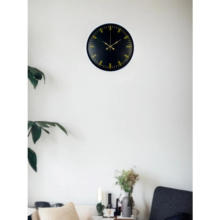 Mey İthalat® 36 Cm Beyaz Dekoratif Duvar Saati