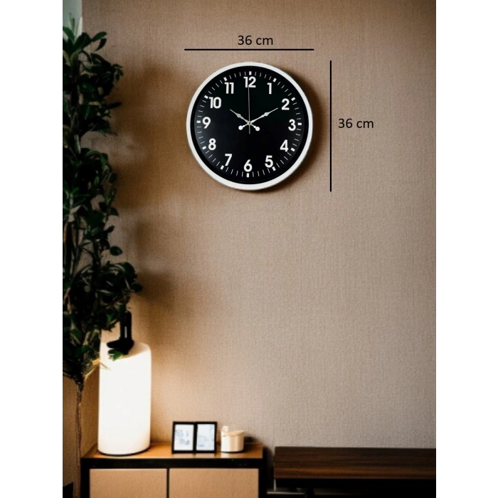 Mey İthalat® 36 Cm Beyaz Dekoratif Duvar Saati