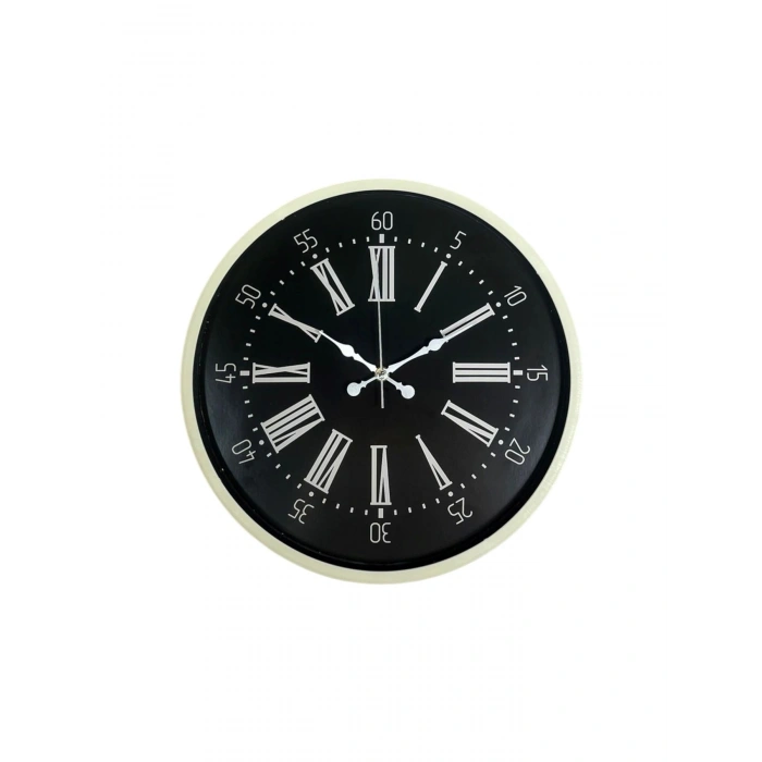 Mey İthalat® 36 Cm Krem Modern Duvar Saati