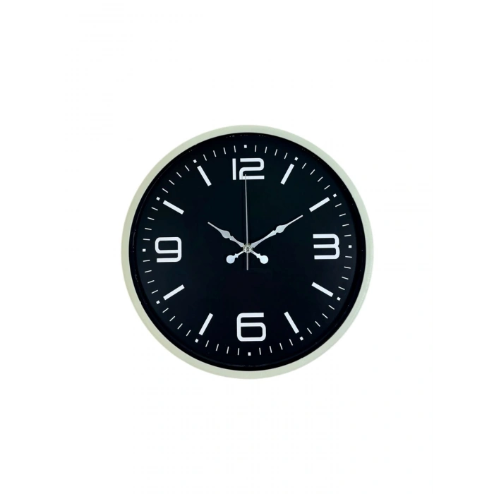 Mey İthalat® 36 Cm Krem Şık Dekoratif Duvar Saati