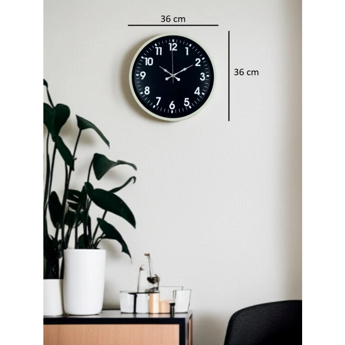 Mey İthalat® 36 Cm Krem Zarif Duvar Saati