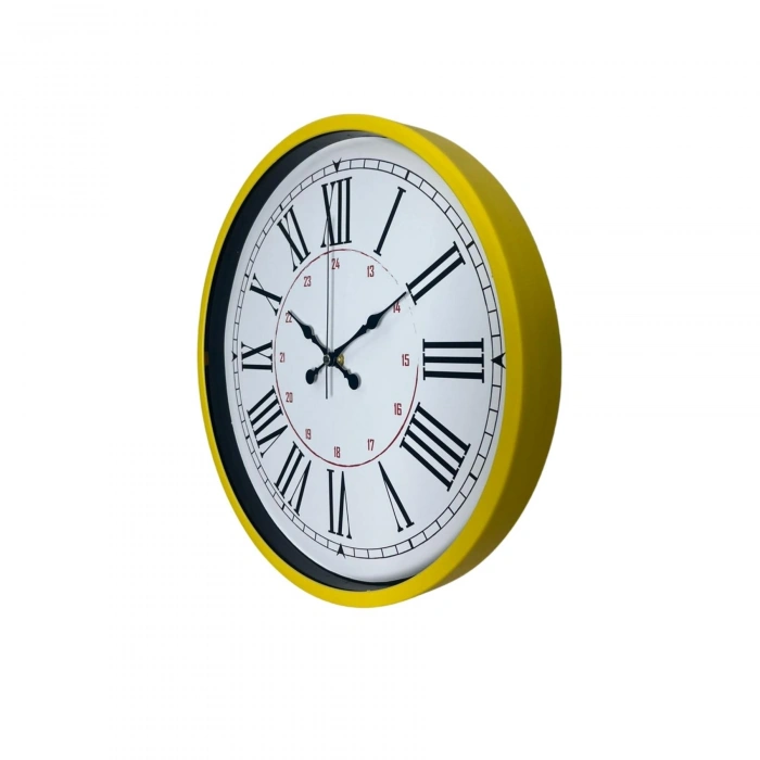 Mey İthalat® 36 Cm Sarı Standart Duvar Saati
