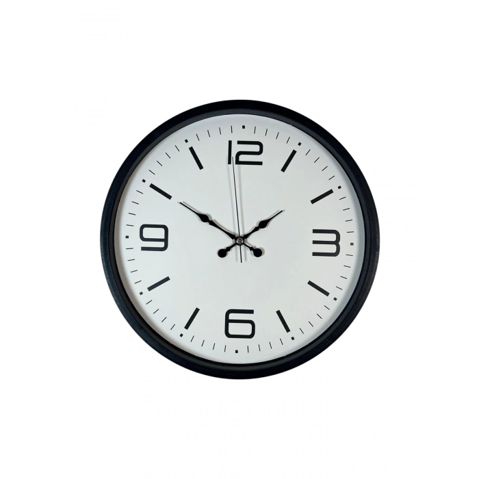 Mey İthalat® 36 Cm Siyah Dekoratif Duvar Saati