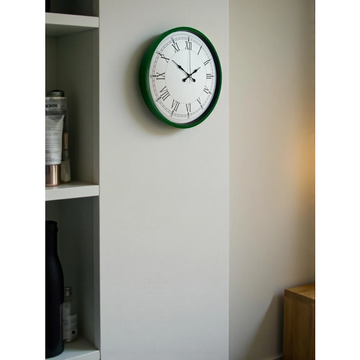 Mey İthalat® 36 Cm Yeşil Roma Rakamlı Duvar Saati