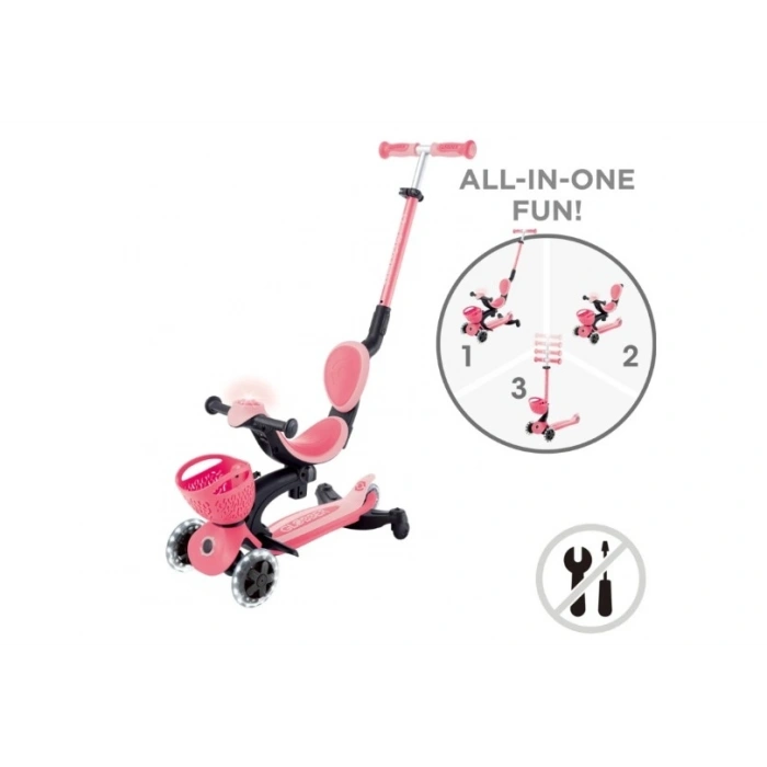 Mey İthalat® 360 Scooter (Işıklı) Koyu Pastel Pembe