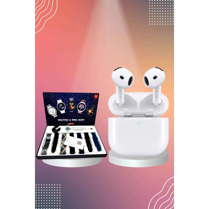 Mey İthalat® 3.Nesil TWS Bluetooth Kulaklık Bluetooth Bağlantılı Akıllı Saat Amoled Ekran Plastik Hasır Kordon