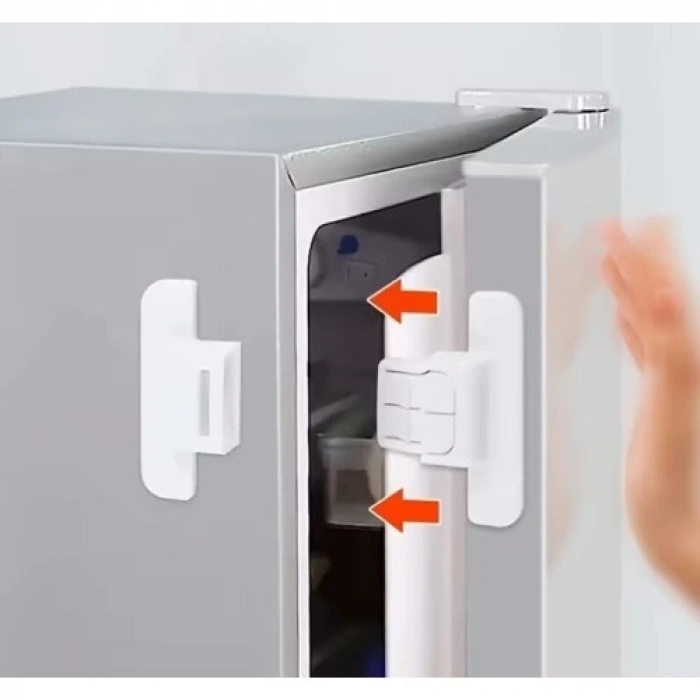 Mey İthalat® 4 Adet Buzdolabı, Çekmece ve Dolap Kapağı Çocuk Kilidi