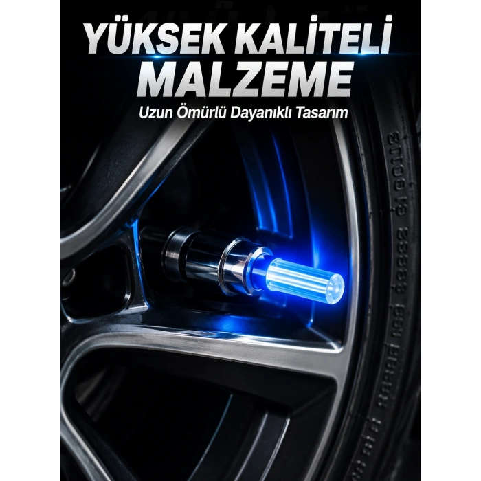 Mey İthalat® 4 Adet LED Lastik Sibop Işığı Otomobil İçin Hareket Sensörlü