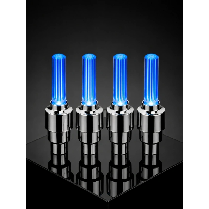 Mey İthalat® 4lü LED Sibop Işığı Hareket Sensörlü Araç Lastik Sibop Lambası