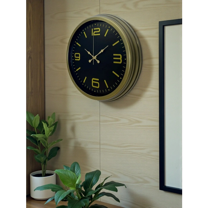 Mey İthalat® 40 Cm Metal Eskitme Vintage Duvar Saati