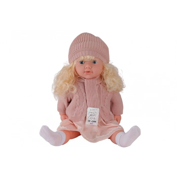 Mey İthalat® 7959 60 CM TRİKOLU HIRKALI SAÇLI BÜYÜK BEBEK