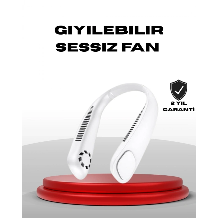 Mey İthalat® 9000mAh Şarjlı Boyun Tipi Taşınabilir Vantilatör