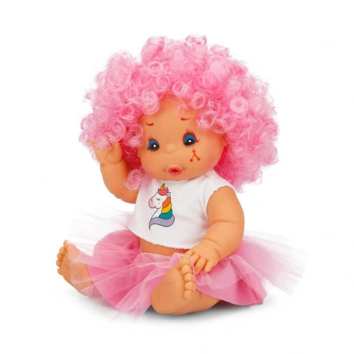 Mey İthalat®  Afro Kıvırcık Renkli Saçlı Bebek
