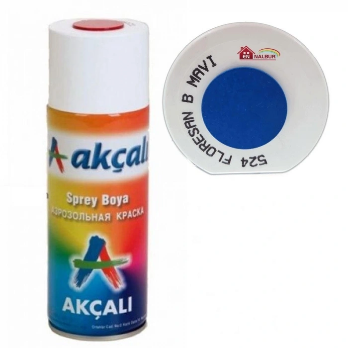 Mey İthalat® Akçalı Sprey Boya 400 ml 524 Florasan Boncuk Mavi