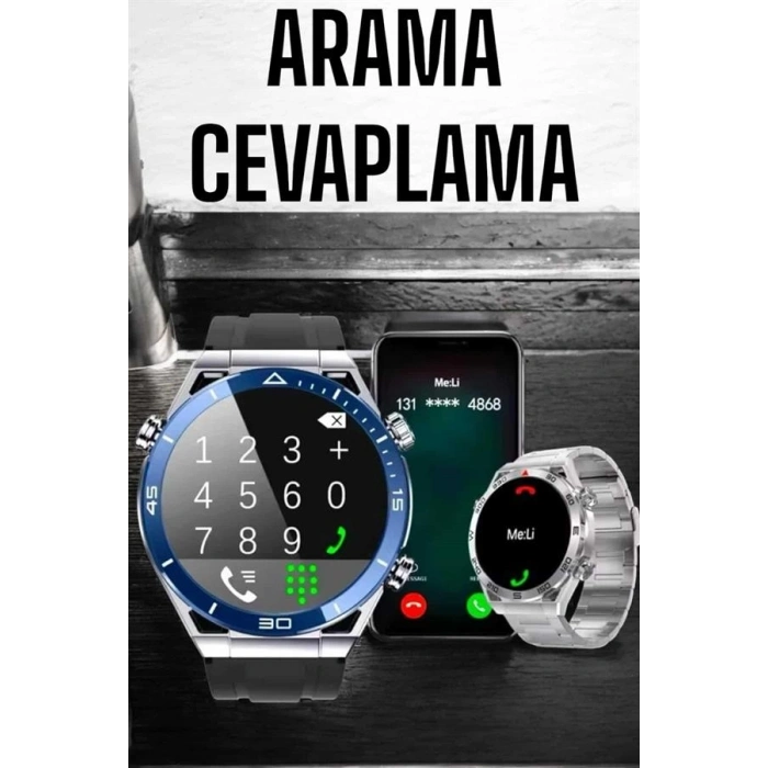 Mey İthalat® Akıllı Saat 2024 Model Arama Cevaplayan Uyku ve Sağlık Takibi
