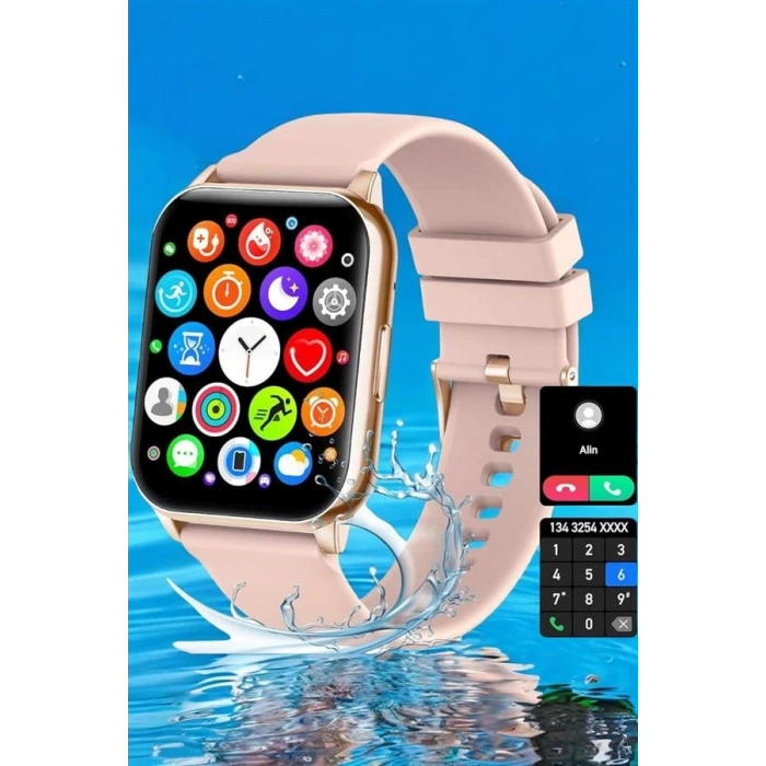 Mey İthalat® Akıllı Saat Amoled Ekran 3 Kordonlu Aksesuar Hediyeli Sesli Görüşme