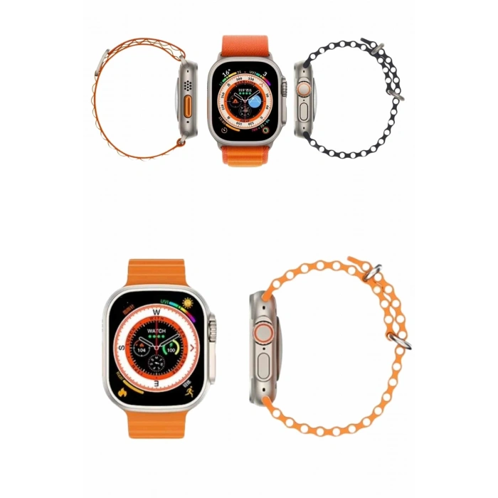 Mey İthalat® Akıllı Saat Android ve İOS Uyumlu 49 MM NFC Özelliği GPS Takibi