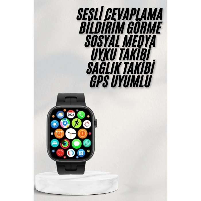 Mey İthalat® Akıllı Saat Android ve İOS Uyumlu Plastik Kordon Yeni Seri