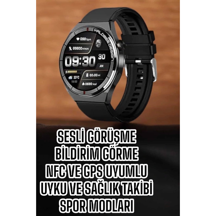 Mey İthalat® Akıllı Saat Bluetooth Bağlantılı Amoled Ekran Uyku ve Sağlık Takibi