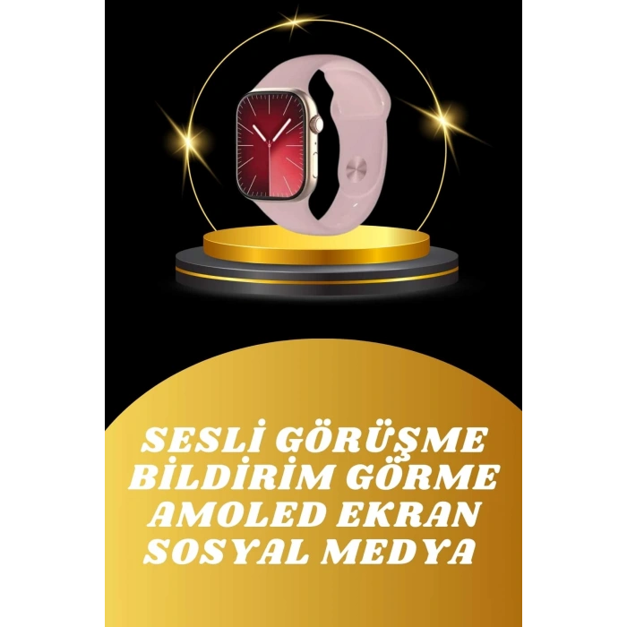 Mey İthalat® Akıllı Saat İos Andorid Destekli Arama Özeliği Sensörlü Bluetooth Bağlantılı