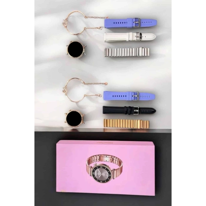 Mey İthalat® Akıllı Saat Kadınlara Özel Arama Cevaplayan Bluetooth Bağlantılı