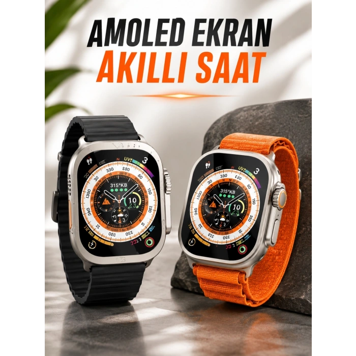 Mey İthalat® Akıllı Saat NFC ve GPS Uyumlu Uyku ve Sağlık Takibi Sesli Görüşme