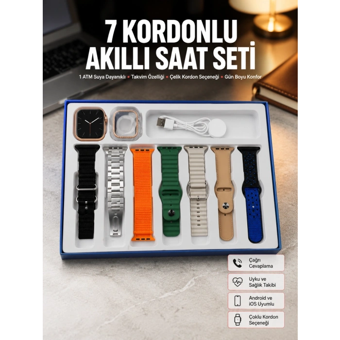Mey İthalat® Akıllı Saat Unisex Akıllı Saat Çoklu Kordon Seçeneği Çelik Kordon Plastik Kordon Yeni Nesil